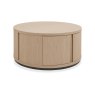 Signature Collection Vega Scandi Oak & Peppercorn Round Coffee Table