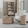 Signature Collection Vega Scandi Oak & Peppercorn Round Coffee Table