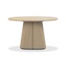 Signature Collection Vega Scandi Oak & Peppercorn Oval Console Table