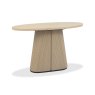 Signature Collection Vega Scandi Oak & Peppercorn Oval Console Table