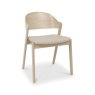 Signature Collection Vega Scandi Oak Ply Back Chair in Ivory Bonded Leather