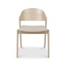 Signature Collection Vega Scandi Oak Ply Back Chair in Ivory Bonded Leather