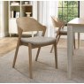 Signature Collection Vega Scandi Oak Ply Back Chair - Ivory Bonded Leather (Pair)