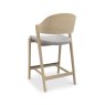 Signature Collection Vega Scandi Oak Bar Stool - Grey Fabric (Single)