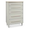 Premier Collection Larsen Scandi Oak & Soft Grey 5 Drawer Chest