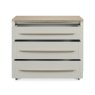 Premier Collection Larsen Scandi Oak & Soft Grey 3 Drawer Chest