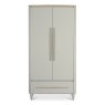 Premier Collection Larsen Scandi Oak & Soft Grey Double Wardrobe