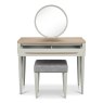 Premier Collection Larsen Scandi Oak & Soft Grey Vanity Mirror