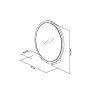 Premier Collection Larsen Scandi Oak & Soft Grey Vanity Mirror