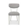 Premier Collection Larsen Soft Grey Upholstered Chairs in Grey Fabric