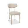 Premier Collection Larsen Scandi Oak Upholstered Chairs in Ivory Bonded Leather