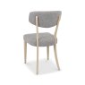 Premier Collection Larsen Scandi Oak Upholstered Chairs in Grey Fabric