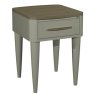 Premier Collection Larsen Scandi Oak & Soft Grey Lamp Table with Drawer