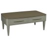 Premier Collection Larsen Scandi Oak & Soft Grey Coffee Table with Drawer