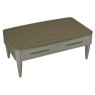 Premier Collection Larsen Scandi Oak & Soft Grey Coffee Table with Drawer