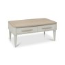 Premier Collection Larsen Scandi Oak & Soft Grey Coffee Table with Drawer