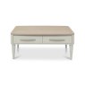 Premier Collection Larsen Scandi Oak & Soft Grey Coffee Table with Drawer