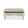 Premier Collection Larsen Scandi Oak & Soft Grey Coffee Table with Drawer