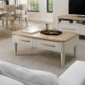 Premier Collection Larsen Scandi Oak & Soft Grey Coffee Table with Drawer