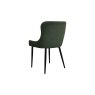 Gallery Collection Rubens - Green Boucle Fabric Chairs with Black Legs (Pair)