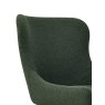 Gallery Collection Rubens - Green Boucle Fabric Chairs with Black Legs (Pair)