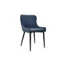 Gallery Collection Rubens - Blue Boucle Fabric Chair with Black Legs (Pair)