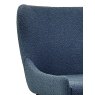 Gallery Collection Rubens - Blue Boucle Fabric Chairs with Black Legs (Pair)