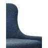 Gallery Collection Rubens - Blue Boucle Fabric Chairs with Black Legs (Pair)