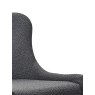 Gallery Collection Rubens - Grey Boucle Fabric Chairs with Black Legs (Pair)