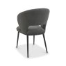 Lucca - Grey Fabric Chair with Matt Black Legs (Pair)