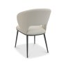 Lucca - Ivory Faux Leather Chair with Matt Black Legs (Pair)