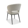 Lucca - Beige Fabric Chair with Matt Black Legs (Pair)