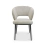 Lucca - Beige Fabric Chair with Matt Black Legs (Pair)