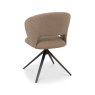 Gallery Collection Stella - 360° Self Returning Swivel Chair in a Beige Boucle Fabric with Black Legs (Single)