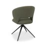 Gallery Collection Stella - 360° Self Returning Swivel Chair in a Green Boucle Fabric with Black Legs (Single)