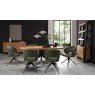 Gallery Collection Stella - 360° Self Returning Swivel Chair in a Green Boucle Fabric with Black Legs (Single)