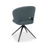 Gallery Collection Stella - 360° Self Returning Swivel Chair in a Blue Boucle Fabric with Black Legs (Single)