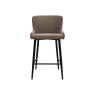 Gallery Collection Rubens - Beige Boucle Fabric Bar Stools with Black Legs (Pair)