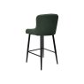 Gallery Collection Rubens - Green Boucle Fabric Bar Stools with Black Legs (Pair)