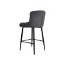 Gallery Collection Rubens - Grey Boucle Fabric Bar Stools with Black Legs (Pair)