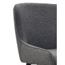 Gallery Collection Rubens - Grey Boucle Fabric Bar Stools with Black Legs (Pair)