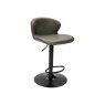 Gallery Collection Rosso - Olive Vintage Faux Leather Gas Lift Swivel Barstool with Black Base (Single)