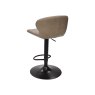 Gallery Collection Rosso - Stone Vintage Faux Leather Gas Lift Swivel Barstool with Black Base (Single)