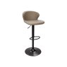 Gallery Collection Rosso - Stone Vintage Faux Leather Gas Lift Swivel Barstool with Black Base (Single)