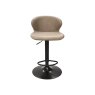 Gallery Collection Rosso - Stone Vintage Faux Leather Gas Lift Swivel Barstool with Black Base (Single)