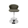 Gallery Collection Rosso - Olive Vintage Faux Leather Gas Lift Swivel Barstool with Chrome Base (Single)