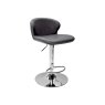 Gallery Collection Rosso - Dark Grey Vintage Faux Leather Gaslift Swivel Barstool with Chrome Base (Single)