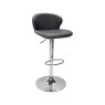 Gallery Collection Rosso - Dark Grey Vintage Faux Leather Gaslift Swivel Barstool with Chrome Base (Single)