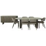 Signature Collection Duo Grey Oiled Oak 6 Seater Table with Monte Blanco Sintered Stone Top