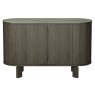 Signature Collection Duo Grey Oiled Oak Narrow Sideboard with Monte Blanco Sintered Stone Top